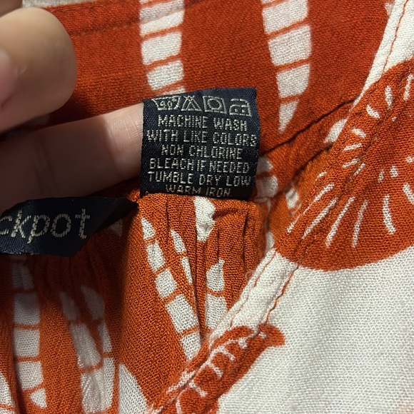 Jackpot Flowy V-Neck Dress - Burnt Orange - Size OS - Picture 6 of 10